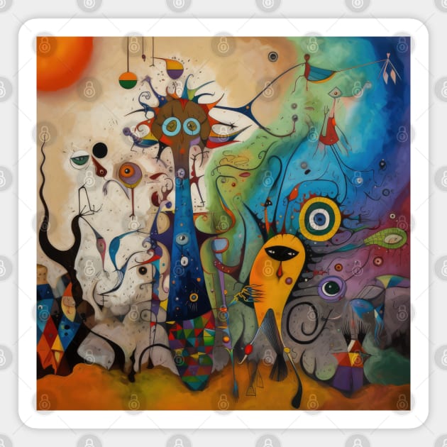 Surreal Orientalism - The Dance of Divergent Colors Magnet by TooplesArt